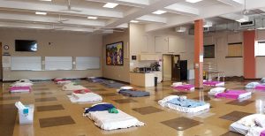 mattresses on floor at the ray of Hope Community Centre